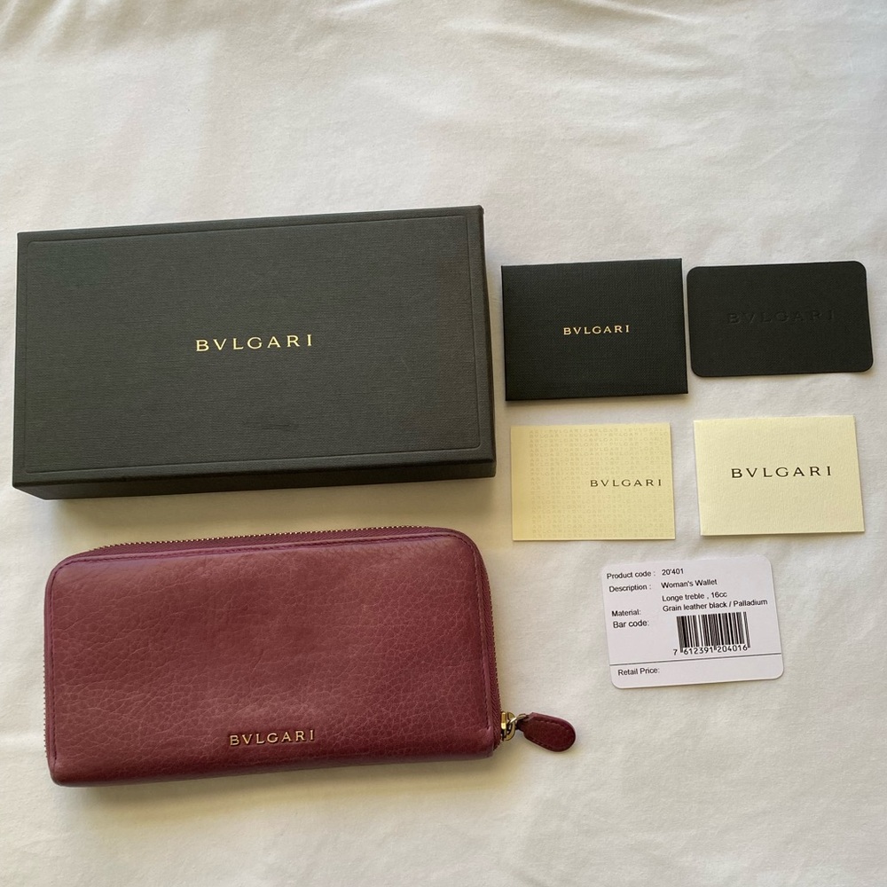 AUTH BULGARI MONETE LEATHER WALLET AUTH